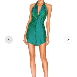 Kim Shui Halter backless silk dress